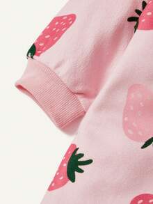 Cozy Pixies 1 pieza Saco de dormir de manga larga delgado con patrón de bordado de fresas para bebé, adecuado para uso en primavera y verano - Rosa - Ver 6