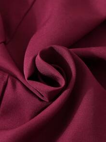 SHEIN 女婴优雅可爱红色复古金色丝带装饰长袖宽松连衣裙 - 彩色 - 查看 7