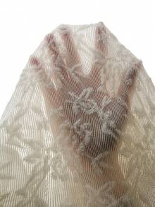 SHEIN Falda ajustada con volantes y encaje asimétrico para maternidad - Beis - Ver 6