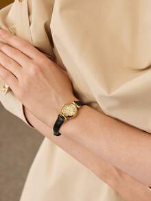 MOTF PREMIUM 女士时尚简约优雅金色罗马数字腕表 - 金色 - 查看 7