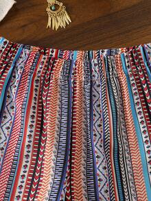 SHEIN Baby Girl Striped Frill Trim Camisole Top And Pants Vacation Set - Multicolor - View 6