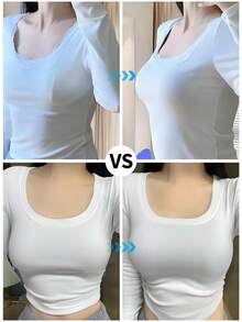 1 chiếc áo ngực nữ không đường may, không gọng, nâng đỡ mềm mại, màu trơn tối giản, thoải mái khi mặc hàng ngày. - màu đen - Xem 4