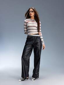 CUCCOO GRLICON New Arrival Black & White Contrast Color Pointed Toe Lace-Up Kitten Heel Niche Design Women Shoes Valentine's Day