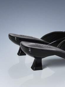 CUCCOO GRLICON Women's Pointed Toe Buckle Design Fashionable High Heels, Versatile For Daily Wear - Black - View 5