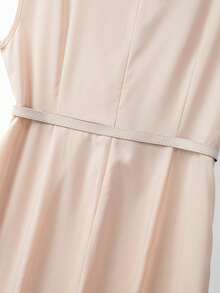 GlowEve CURVE Đầm xếp ly dáng ôm, màu trơn, chất liệu dệt kim, dành cho nữ, cỡ lớn. - Màu xanh lam - Xem 8