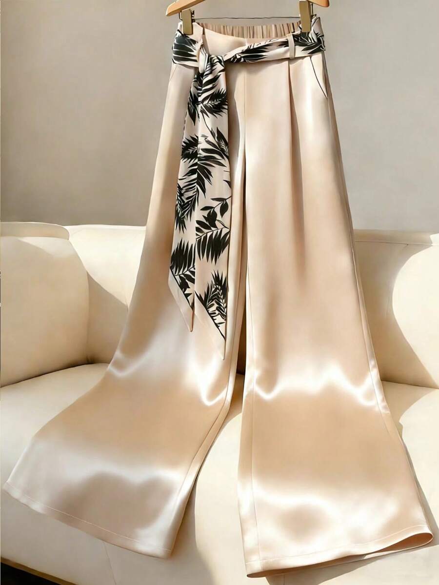 Franclia 新款春夏高腰显瘦女式西装裤 - 香檳色 - 查看 1