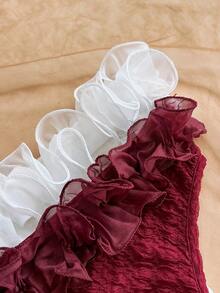 Soleia 女士优雅不对称下摆单肩上衣，夏季 - 彩色 - 查看 4