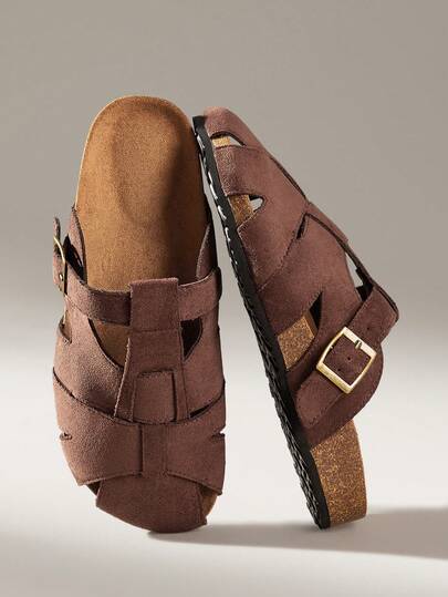 Solecia Women's Casual Slip-On Flat Shoes With Buckle Design, For Daily Wear