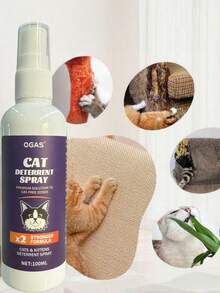1 buah/2 buah Semprotan Anti Gores Kucing dengan Formula Lembut, Tidak Membahayakan Hewan Peliharaan. Juga Termasuk Semprotan untuk Area Terlarang dan Semprotan Anti Gores/Gigitan Furnitur. - 100ml - View 3
