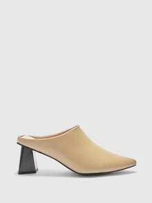 CUCCOO BIZCHIC Women's Elegant Pointed Toe Pumps For Commuting Spring Shoes - Khaki - View 2