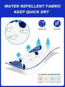 Manfinity VDAYZ Men's Summer Vacation Style Full Print Sea Turtle Drawstring Waist Slant Pocket Beach Shorts - White - View 3