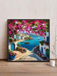1 Set 30x40cm/11.8x15.7 Inch DIY Diamond Painting Kit, Frameless, Beautiful Scenery, Mixed Colors, Landscape Theme, All Seasons, Suitable For Home Decor, Living Room, Entryway, Bedroom And Lovely Artwork - Multicolor - View 3