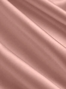 GlowEve Đầm dài tay midi bằng vải satin phối thắt lưng. - Màu Hồng  San hô - Xem 3