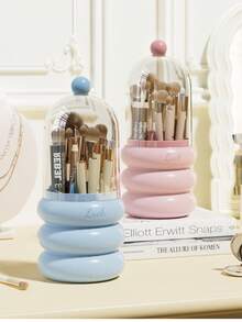 Joivida 1 pieza Organizador de brochas de maquillaje con estilo - Estante de almacenamiento de cosméticos de uso múltiple para el escritorio, soporte para lápiz labial y taza para bolígrafos para el hogar y la residencia universitaria, organizador de maquillaje estético - Multicolor - Ver 7