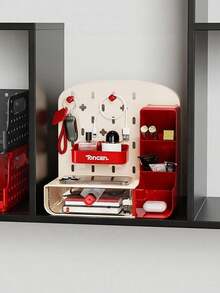 Joivida 桌面穿孔板收纳盒，学生书桌文具分类收纳盒，办公抽屉式笔筒收纳架