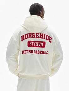 STYNVO Bộ áo hoodie dài tay in chữ dành cho nam và quần thể thao, bộ áo hoodie nam, bộ đồ thể thao nam, bộ đồ thể thao màu trắng dành cho nam, bộ áo hoodie và đồ thể thao, bộ áo hoodie nam. - Màu be - Xem 3