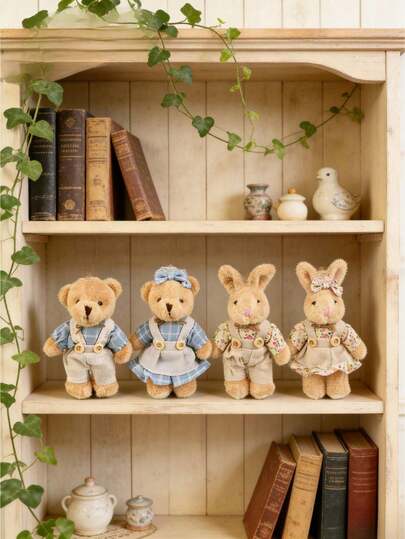 POKOJA LAND 1 Gói Móc Khóa Gấu Đôi Dễ Thương Đang Mặc Đồ, Gấu Bông Nhỏ, Móc Khóa Động Vật Trang Trí Số Lượng Lớn, Thích Hợp Làm Quà Sinh Nhật, Ngày Valentine, Lễ Tốt Nghiệp, Quà Tặng Tiệc, Đồ Thủ Công Tự Làm, Quà Giáng Sinh, Trang Trí Kawaii, Trang Trí Giáng Sinh Từ Xuân Đến Hè