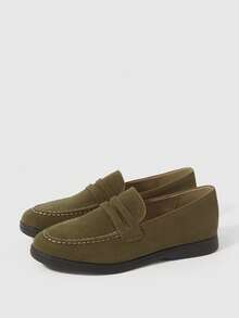 Sleekvia Damen Lässig Pendler vielseitige Loafers - Dunkelgrün - Übersicht 10
