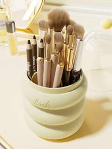 Joivida 1 pieza Organizador de brochas de maquillaje con estilo - Estante de almacenamiento de cosméticos de uso múltiple para el escritorio, soporte para lápiz labial y taza para bolígrafos para el hogar y la residencia universitaria, organizador de maquillaje estético - Multicolor - Ver 12