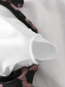 SHEIN Tween Girl Fitted Casual Minimalist Comfortable Leopard Print One-Piece Swimsuit