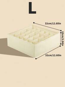 1-Pack Solid Color Underwear Storage Box, Beige Non-Woven Fabric Sock Storage Box, Storage Box For Underwear, Bras, Socks, Ties, Scarves In The Wardrobe, Wardrobe Storage Box - Beige - View 13