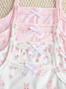 Souflis Souflis 4件套婴儿女童碎花衬衫，法式乡村风格，舒适时尚，春夏款 - 彩色 - 查看 4