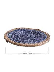 Madebyblanc 1/2/3 pezzi Sottobicchieri intrecciati assorbenti e resistenti al calore, multicolore, minimalisti, rustici, per protezione tavolo, antiscivolo, facili da pulire, durevoli, per cucina, casa, ufficio, decorazione, regalo di benvenuto in casa pratico e indispensabile accessorio per la casa - Multicolore - Visualizzare 5