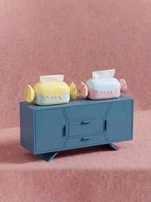 Joivida Dispensador de pañuelos de diseño de caramelo con carga de resorte, decoración de mesa de comedor y sala de estar, estilo escandinavo, artículo esencial para el hogar, relleno de calcetines navideños, ideas de regalo para fiestas - Multicolor - Ver 3
