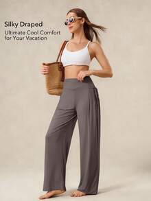 OutZeal 女士运动裤 日常休闲度假 防紫外线 凉爽触感 高腰 - 灰色 - 查看 2