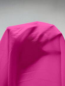 INAWLY Women's Solid Color Front Button Casual Long Sleeve Shirt - Hot Pink - View 6