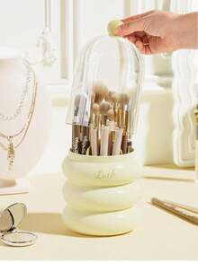 Joivida 1 pieza Organizador de brochas de maquillaje con estilo - Estante de almacenamiento de cosméticos de uso múltiple para el escritorio, soporte para lápiz labial y taza para bolígrafos para el hogar y la residencia universitaria, organizador de maquillaje estético - Multicolor - Ver 8
