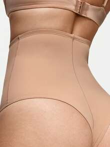 SHAPORA Quần lót định hình eo cao màu trơn dành cho nữ - Màu be - Xem 3