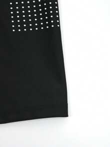 Manfinity KASUA 男士修身休闲条纹及膝泳裤 - 黑色 - 查看 8