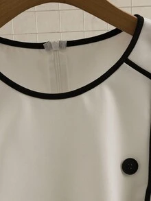 GlowEve CURVE 大码优雅通勤拼色无袖连衣裙