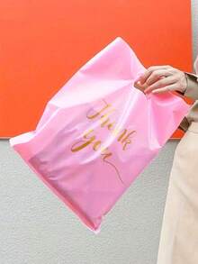 50个粉色感谢礼品袋 婚礼生日派对礼品袋 服装包装袋 感谢包装袋 - 50pcs - 查看 4