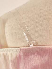 SHEIN 年轻女孩优雅可爱的撞色蝴蝶结连衣裙 - 紅色 - 查看 7