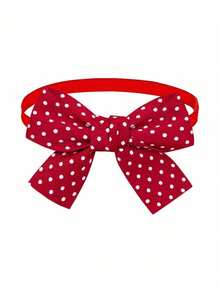 PETSIN 1 Piece Pet Valentine's Day Red Plaid Stripe Bow Tie Collar Pet Bow Tie Necklace Pet Accessory Valentine's Holiday Pet Supplies