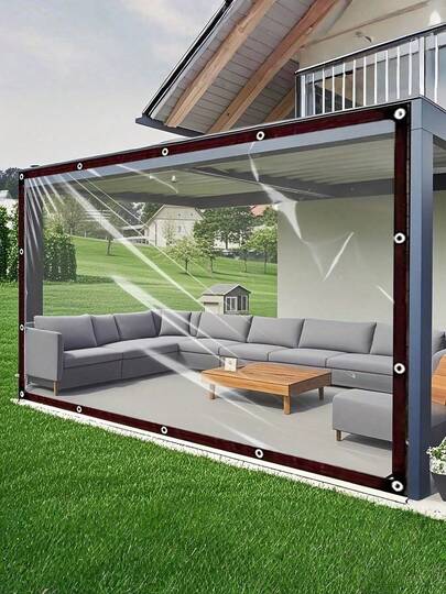 1 pieza Toldo transparente impermeable y de gran tamaño para jardín al aire libre, patio, porche, cenador, plantas, camping, a prueba de agua y nieve. Toldo para herramientas de jardín al aire libre, accesorio de jardín al aire libre, decoración navideña para jardín al aire libre, lona impermeable