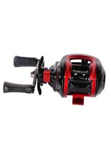 黑色红色鼓式渔线轮，全金属轴承，强劲的泄力系统，专业淡水咸水钓鱼装备，适用于鲈鱼、鲶鱼、鳟鱼垂钓。 - 彩色 - 查看 5