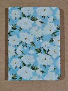 Chic Floral Fabric Notebook A6- A5 Size, Artistic Journal & Diary With Fresh Design"Oriental Silk" Back To School - Multicolor - View 13