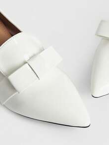 Sugerpunk Women's Fashionable Versatile Commute Elegant Minimalist Pumps Valentine's Day - White - View 2