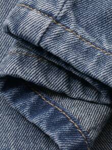 FRIFUL Women's Casual Versatile Straight-Leg Long Denim Jeans With Oblique Placket Design