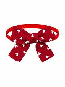 PETSIN 1 Piece Pet Valentine's Day Red Plaid Stripe Bow Tie Collar Pet Bow Tie Necklace Pet Accessory Valentine's Holiday Pet Supplies