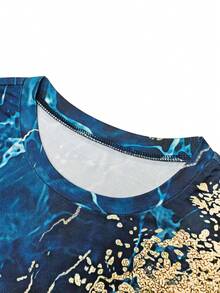 EMERY ROSE Floral Print Basic Comfortable Casual Holiday T-Shirt, Summer - Multicolor - View 3