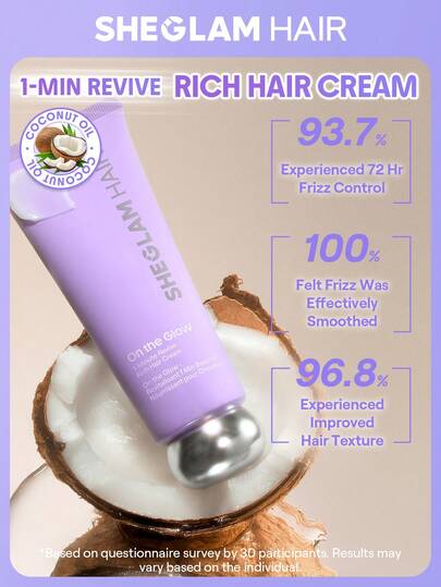 SHEGLAM HAIR On The Glow 1-Minute Airy Hair Sorbet-25g, Fuktgivande leave-in hårbalsam, leave-in kräm med värmestylingskydd, sköljfri och kladdfri, lätt och icke-fet, viktlös sorbettextur, dubbel kraftformula, skydd och reparation för lätt skadat hår med benägenhet för friss. Gradering Födelsedag Semester Summer Vinter Höst Kvinnor Smink Part Strand Resa Camping Utomhus Skola Campus Festivaler Dekor Gåva Presentera Ros Flicka Bäst Färg Charm Vibe rosa Jul Nytt år Thanksgiving Alla hjärtans dag