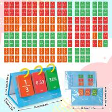 Nuevas tarjetas educativas, 69 tarjetas para conversión de decimal, fracción y porcentaje, pensamiento con tarjetas y entrenamiento cognitivo de educación temprana, juegos educativos interactivos. - Multicolor - Ver 4