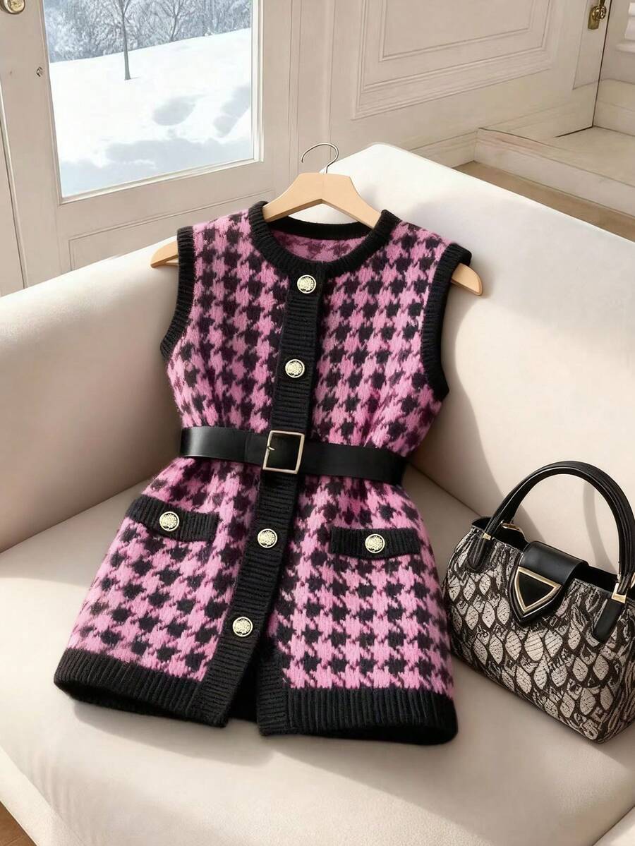 GlowEve Áo khoác cardigan dệt kim cổ tròn thanh lịch dành cho nữ - Nhiều màu - Xem 1