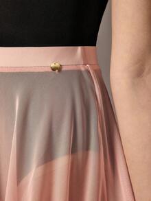 SHEIN 少女粉色网纱芭蕾舞裙套装，包含紧身衣，时尚优雅 - 黑色 - 查看 7