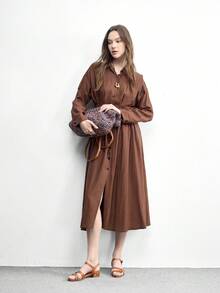 CUCCOO BIZCHIC 女士搭扣设计时尚日常穿搭高跟凉鞋 - 棕色 - 查看 6