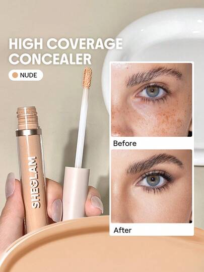 SHEGLAM Like Magic Corrector De Alta Cobertura 12H-Nude Marca De Belleza CosméTica Maquillaje Para Mujeres Y NiñAs